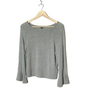 Splendid gray sweater knit scoop neck ribbed knit 5% cashmere long sleeve XS‎